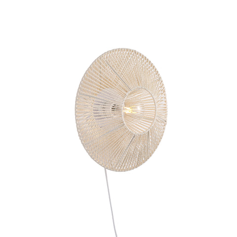 Orb Braided Væglampe Raw White
