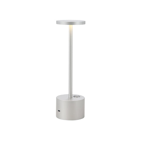 Bologna Mini LED Trådløs Bordlampe Sølv