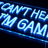 I Cant Hear You Im Gaming Neon Væglampe