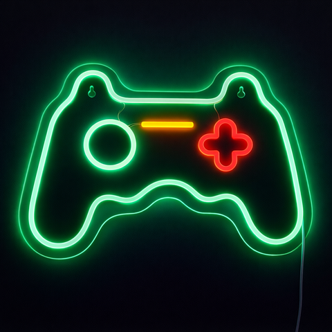 Joystick Neon Væglampe Grøn