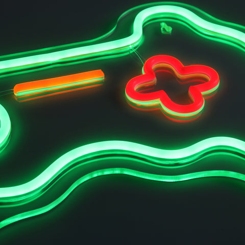 Joystick Neon Væglampe Grøn