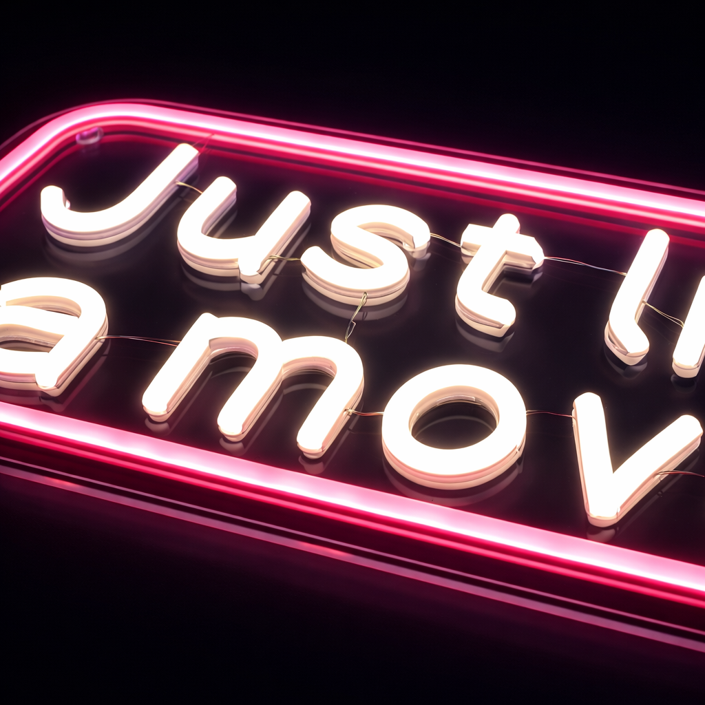 Just Like a Movie Neon Væglampe