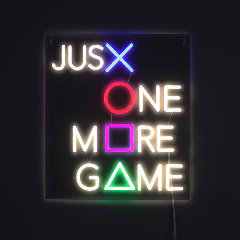 Just One More Game Neon Væglampe