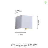 LED Væglampe 6W Udendørs Antique Copper-Nordics Pro-OutletLamper.dk