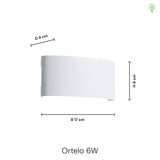 Ortelo 6W 17cm Væglampe Sort