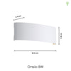 Ortelo 8W 22cm Væglampe Sort
