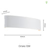 Ortelo 12W 32cm Væglampe Sort