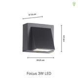 Focus 3W Væglampe