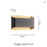 Twilight Gold 6W Væglampe Sort-Nordics Pro-OutletLamper.dk