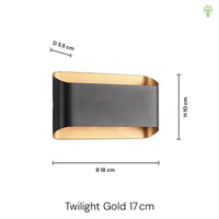 Twilight Gold 6W Væglampe Sort-Nordics Pro-OutletLamper.dk