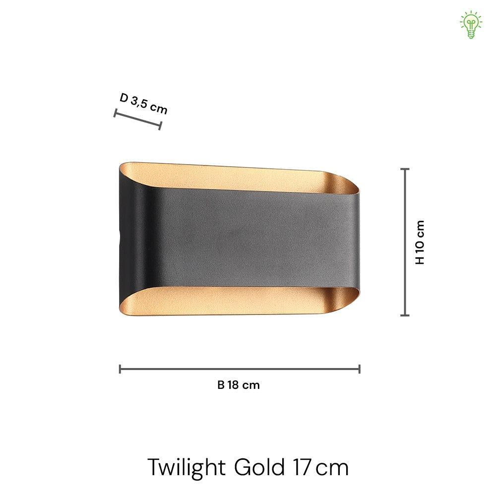 Twilight Gold 6W Væglampe Sort-Nordics Pro-OutletLamper.dk