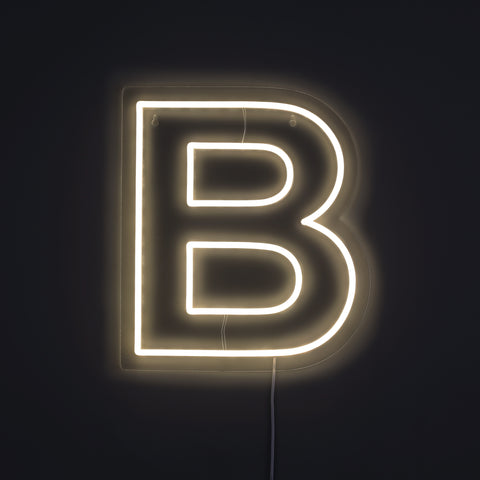 Bogstav B Neon Væglampe