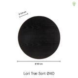 Lori Væglampe Ø40 Sort Træ-Nordic Seasons-OutletLamper.dk