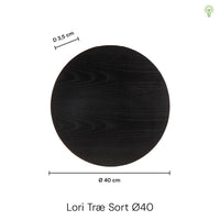 Lori Væglampe Ø40 Sort Træ-Nordic Seasons-OutletLamper.dk