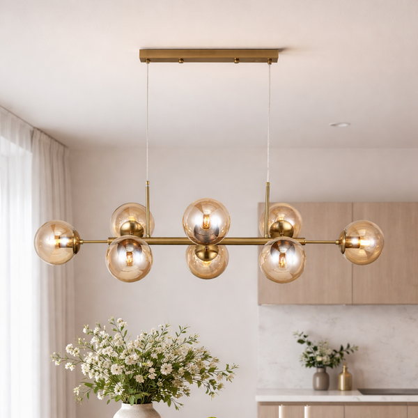 Lugano Langbordspendel Messing/Amber