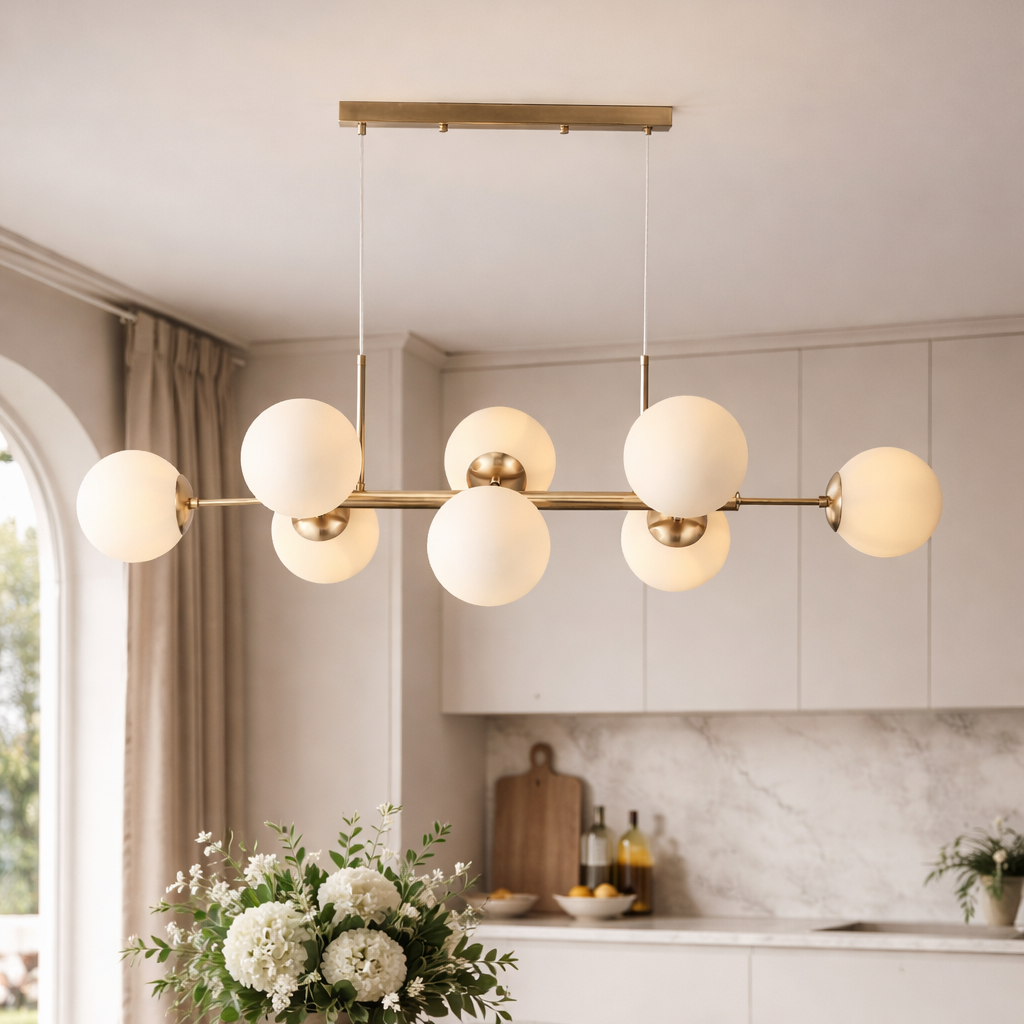 Lugano Langbordspendel Messing/Opal-Nordic Seasons-OutletLamper.dk