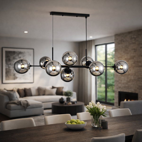 Lugano Langbordspendel Sort/Smoke