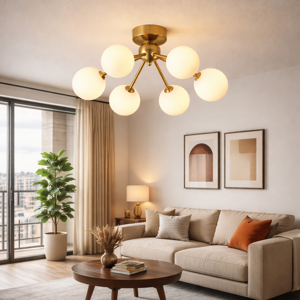 Lugano Loftlampe Ø51 Opal