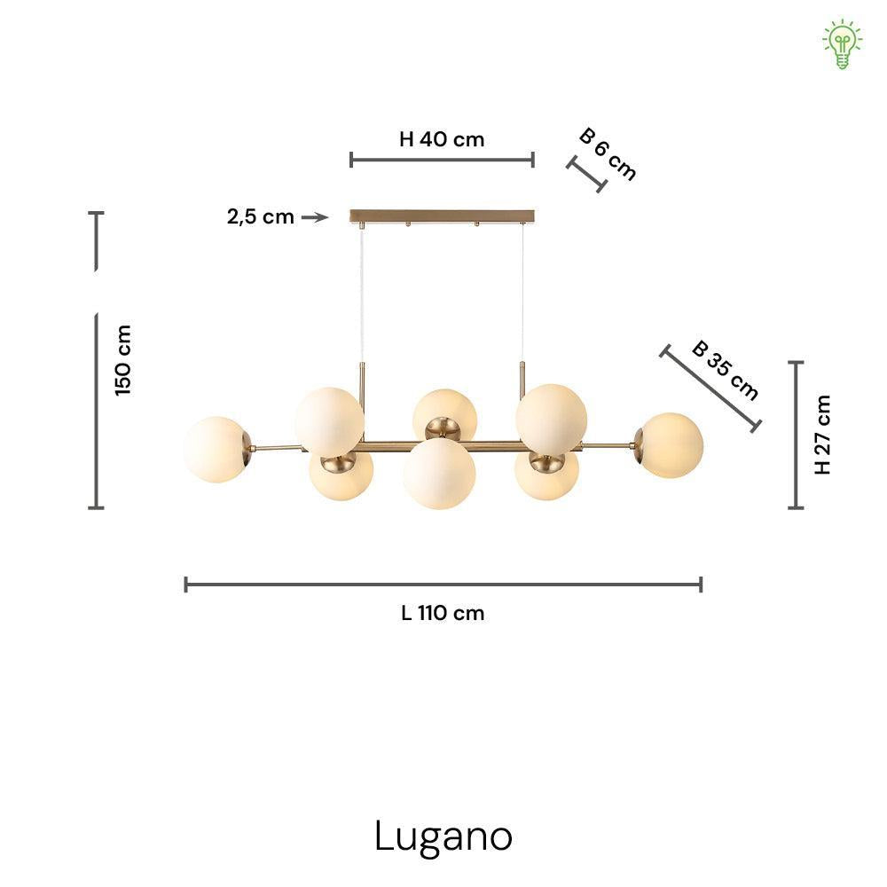 Lugano Langbordspendel Messing/Opal-Nordic Seasons-OutletLamper.dk