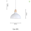 Oak Pendel Ø19 Petroleum