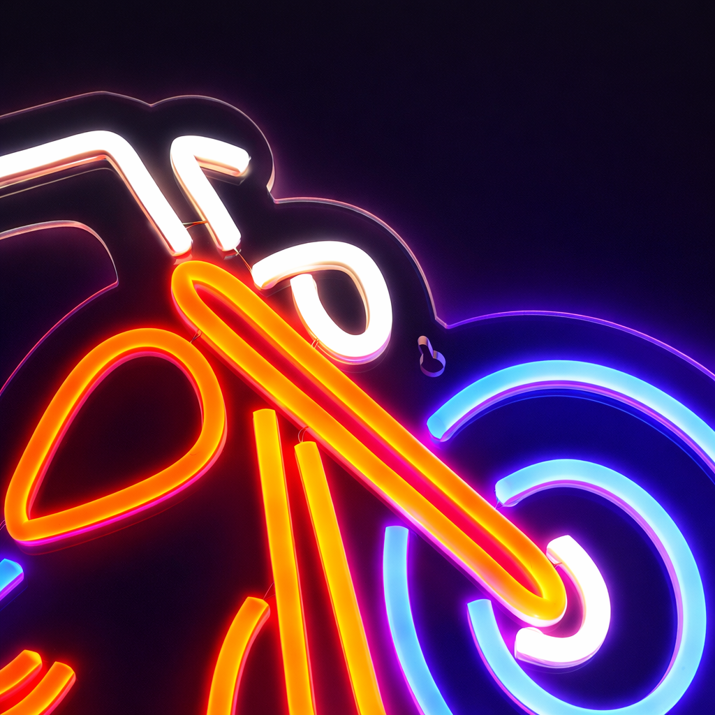 Motorbike Neon Væglampe
