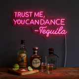 Trust Me You Can Dance Neon Væglampe Lyserød