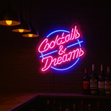 Cocktails and Dreams Neon Væglampe