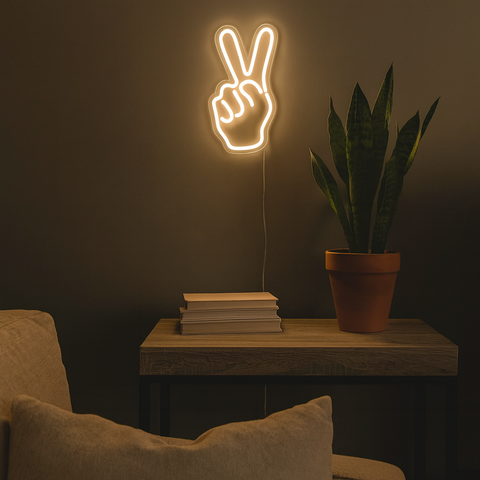 Peace Neon Væglampe