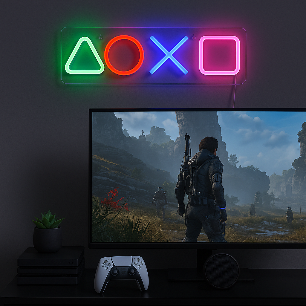 Playstation Neon Væglampe