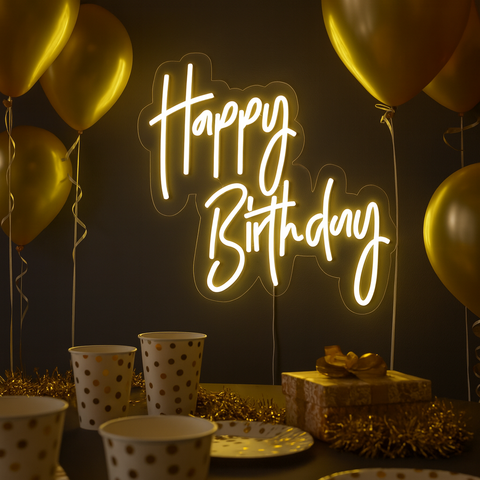 Happy Birthday Neon Væglampe