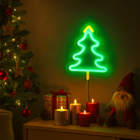 Christmas Tree Neon Væglampe