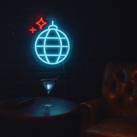 Disco Ball Neon Væglampe