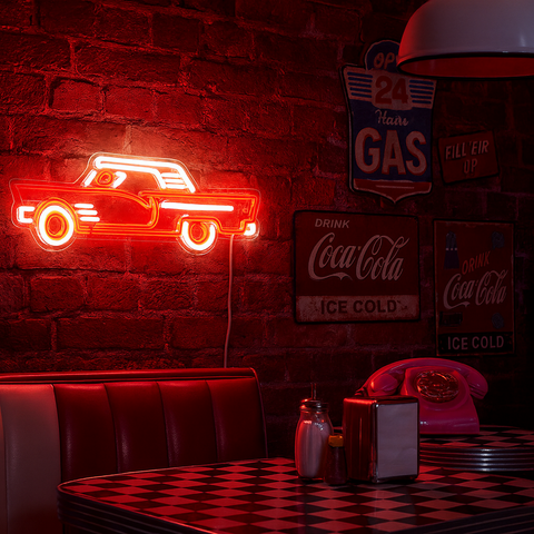 Vintage Car Neon Væglampe