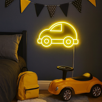 Bubble Car Neon Væglampe Gul