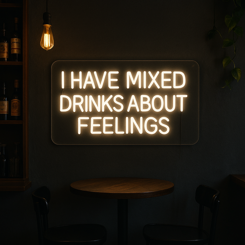 I Have Mixed Drinks About Feelings Neon Væglampe-Lightish-OutletLamper.dk