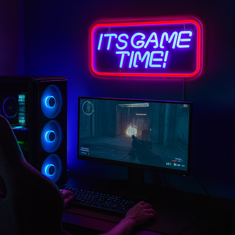 Its Game Time Neon Væglampe