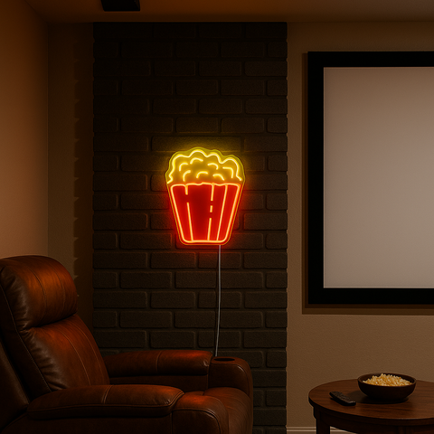 Popcorn Neon Væglampe