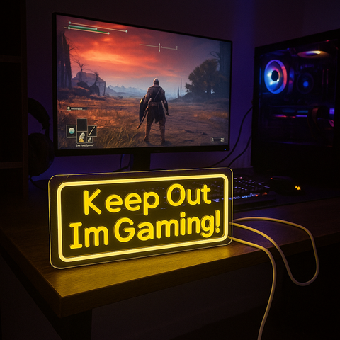 Keep Out Im Gaming Neon Væglampe