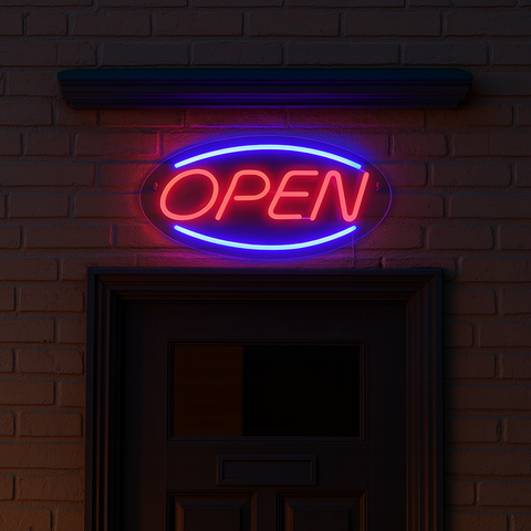 Open Neon Væglampe
