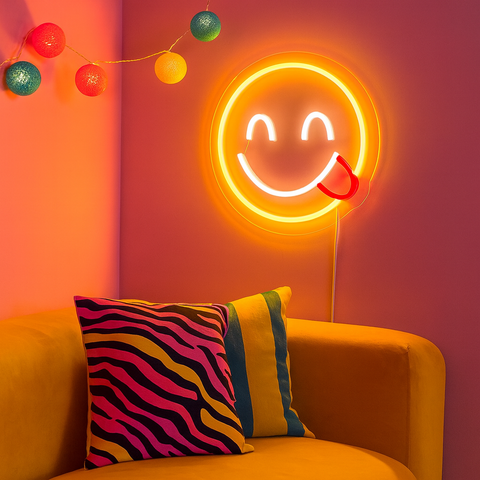 Emoji Yummy Neon Væglampe