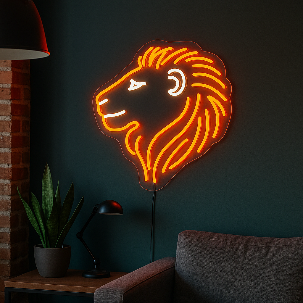Lion Neon Væglampe-Lightish-OutletLamper.dk