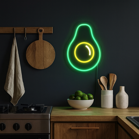 Avocado Neon Væglampe