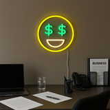Emoji Dollar Neon Væglampe-Lightish-OutletLamper.dk