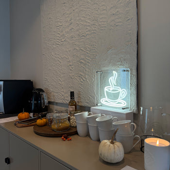 Coffee Kop LED Neon Bordlampe 24 cm