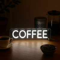 Coffee LED Neon Box Bordlampe-Lightish-OutletLamper.dk