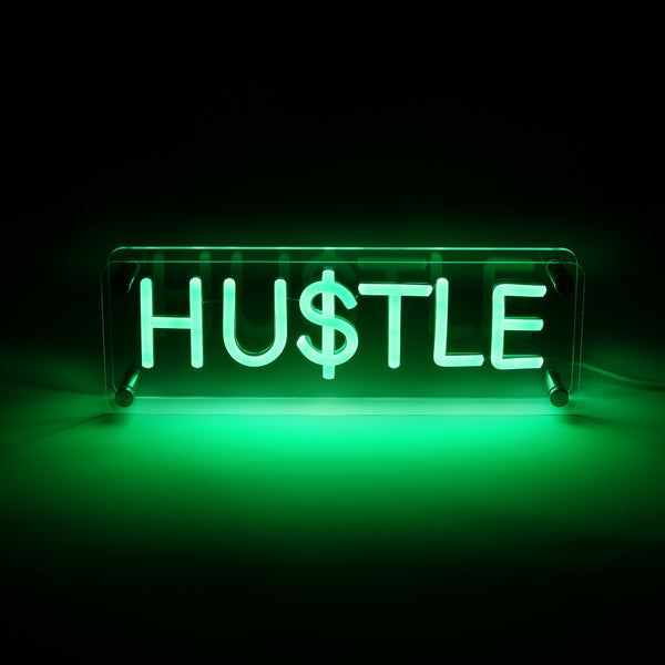 Hustle LED Neon Box Bordlampe