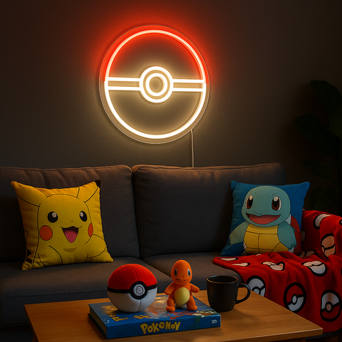 Pokéball Neon Væglampe
