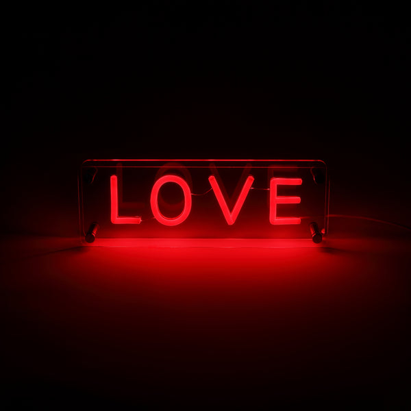 LOVE LED Neon Box Bordlampe