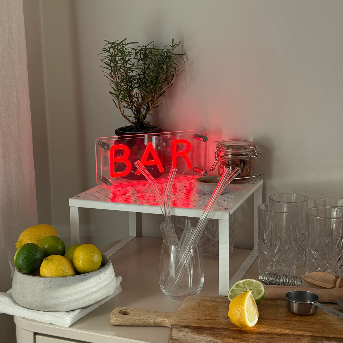 Bar LED Neon Box Bordlampe