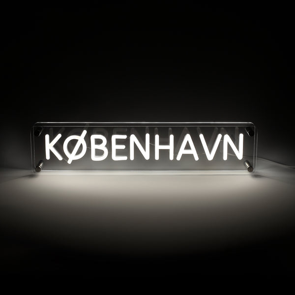 København LED Neon Box Bordlampe